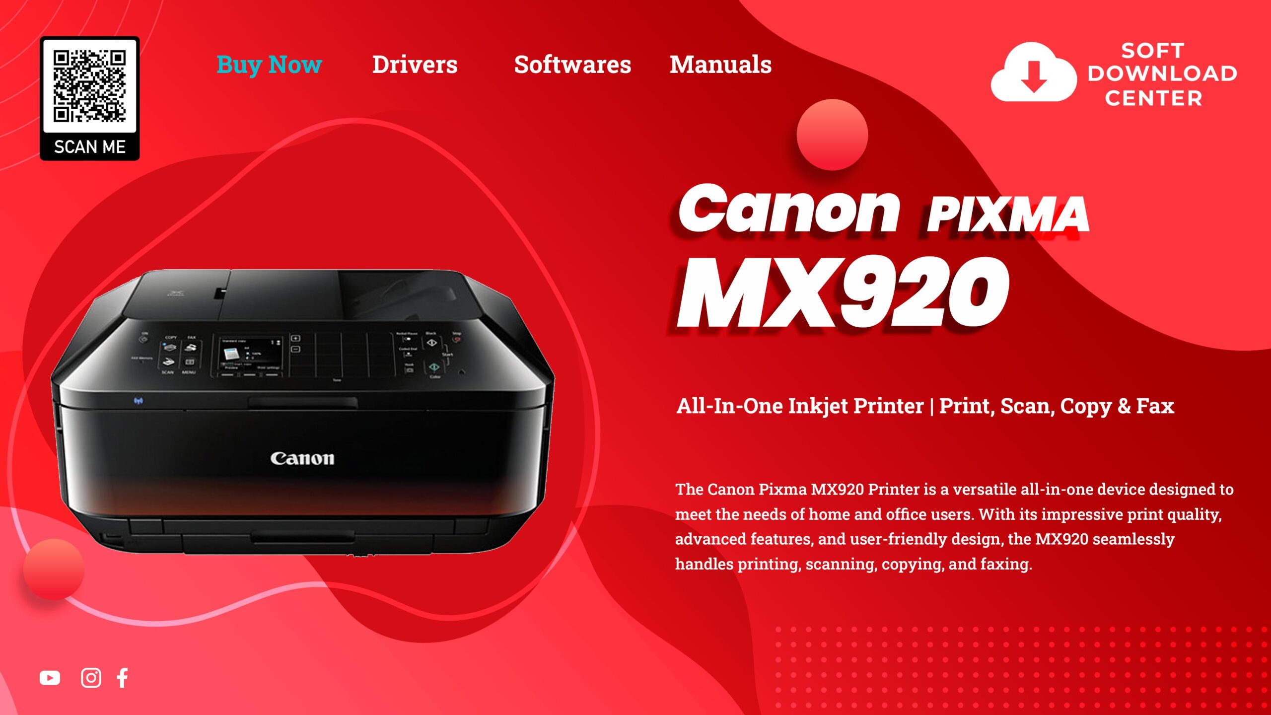 Canon Pixma MX 920 All in one Printer | Download Drivers