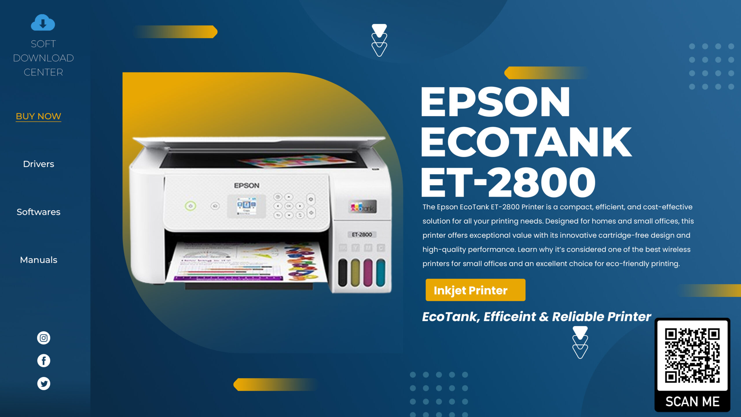 EPSON EcoTank ET-2800 Printer Download Drivers