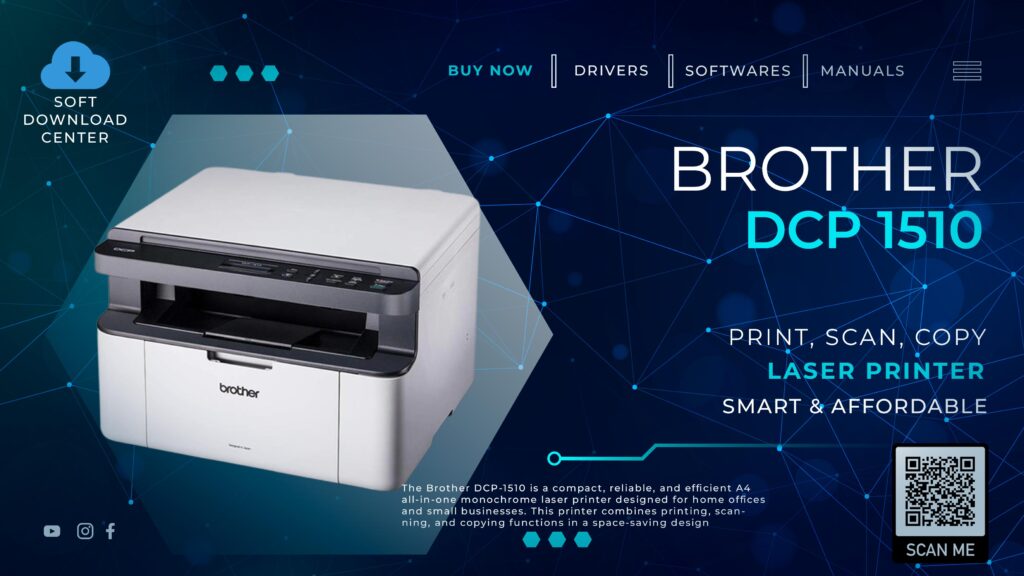 Brother DCP-1510 Monochrome Laser Printer | Download Drivers